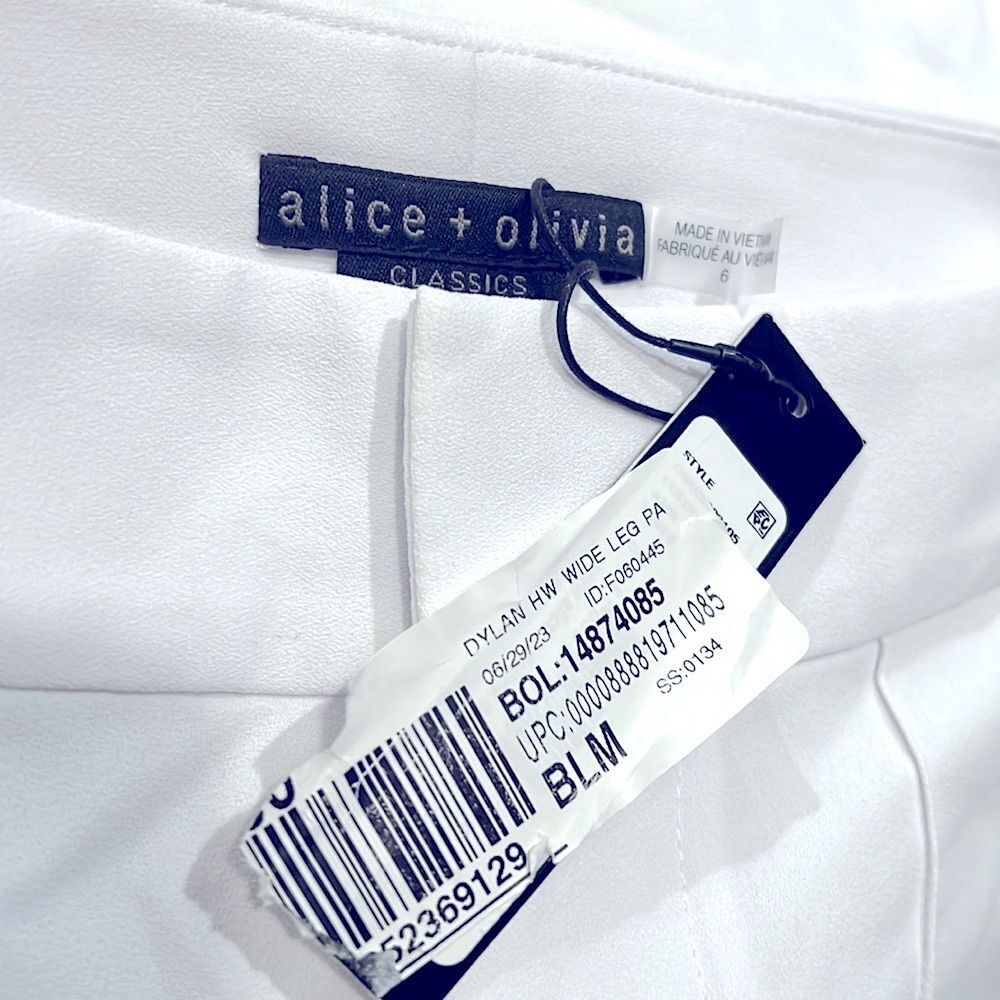 Alice + Olivia Dylan High-Waist Wide-Leg Pants, NWT, Size 6 - Picture 3 of 3